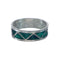Navajo Inlay Malachite Sterling Silver Ring Size 6-1/2 NX11754